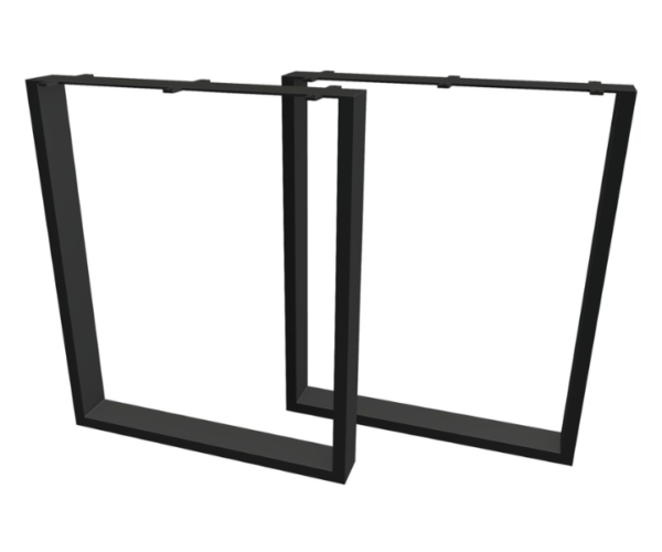 Technical perspective drawing of the Dartside bespoke steel table frame by Fuscina