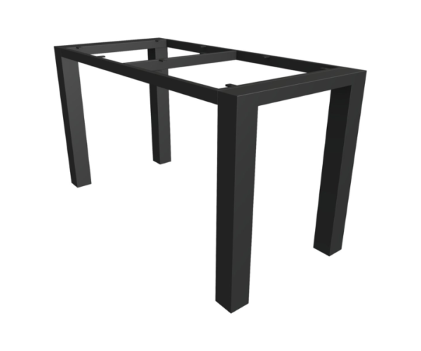 Technical side-view drawing of the Bigbury bespoke steel table base by Fuscina