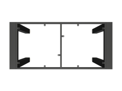 Technical top-view drawing of the Bigbury bespoke dining table steel base by Fuscina.
