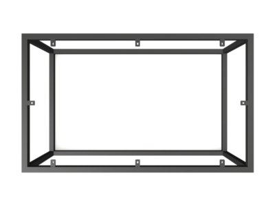 Technical top-view drawing of the Topsham bespoke steel table frame by Fuscina