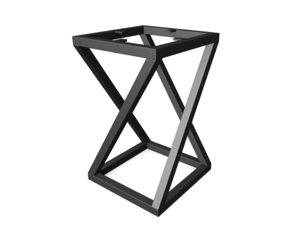 Technical perspective drawing of the Zebsford bespoke steel dining table frame by Fuscina
