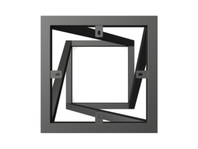 Technical top-view drawing of the Zebsford bespoke steel table base by Fuscina