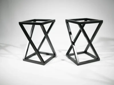 Two Geo Steel End Table Frame
