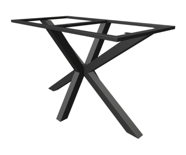 Technical perspective drawing of the Coleton bespoke steel dining table frame by Fuscina