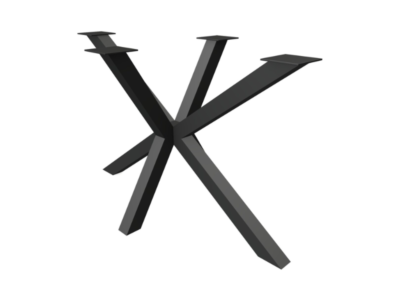 Technical side-view drawing of the Coleton bespoke steel table legs by Fuscina