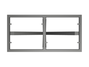 Coleton industrial steel table legs - top view