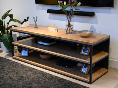 Bespoke Fuscina coffee table in a living room setting