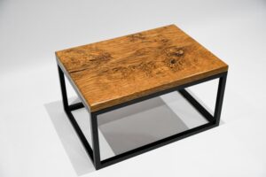 broak oak and steel table