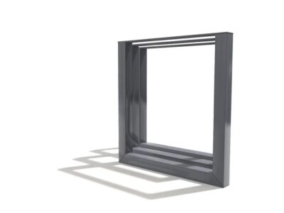 Steel rectangle shaped table legs side
