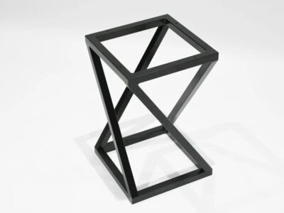 geo steel end table frame