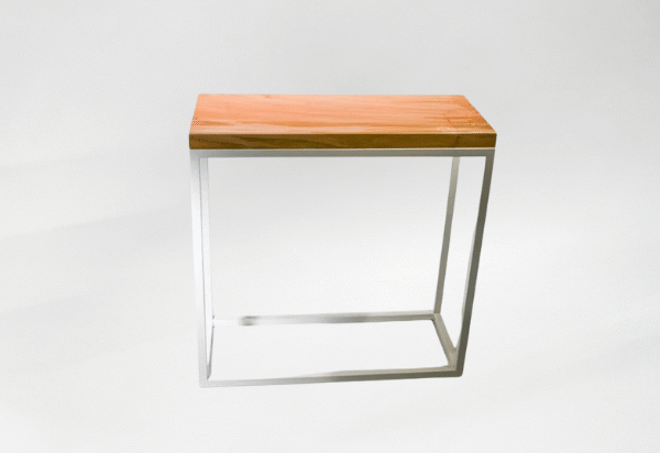 Bespoke London Plane wood console table with steel frame by Fuscina
