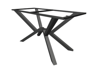 Technical perspective drawing of the Sennen bespoke steel dining table frame by Fuscina