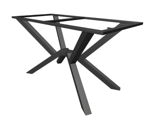 Technical perspective drawing of the Sennen bespoke steel dining table frame by Fuscina