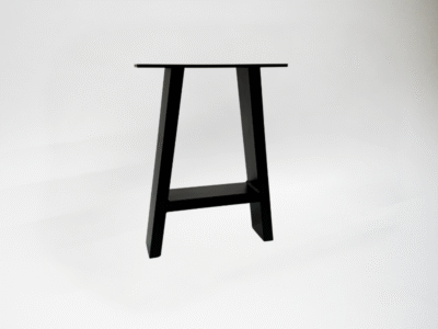 Technical drawing of bespoke steel A-frame bench legs by Fuscina