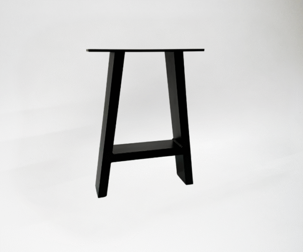 Technical drawing of bespoke steel A-frame bench legs by Fuscina